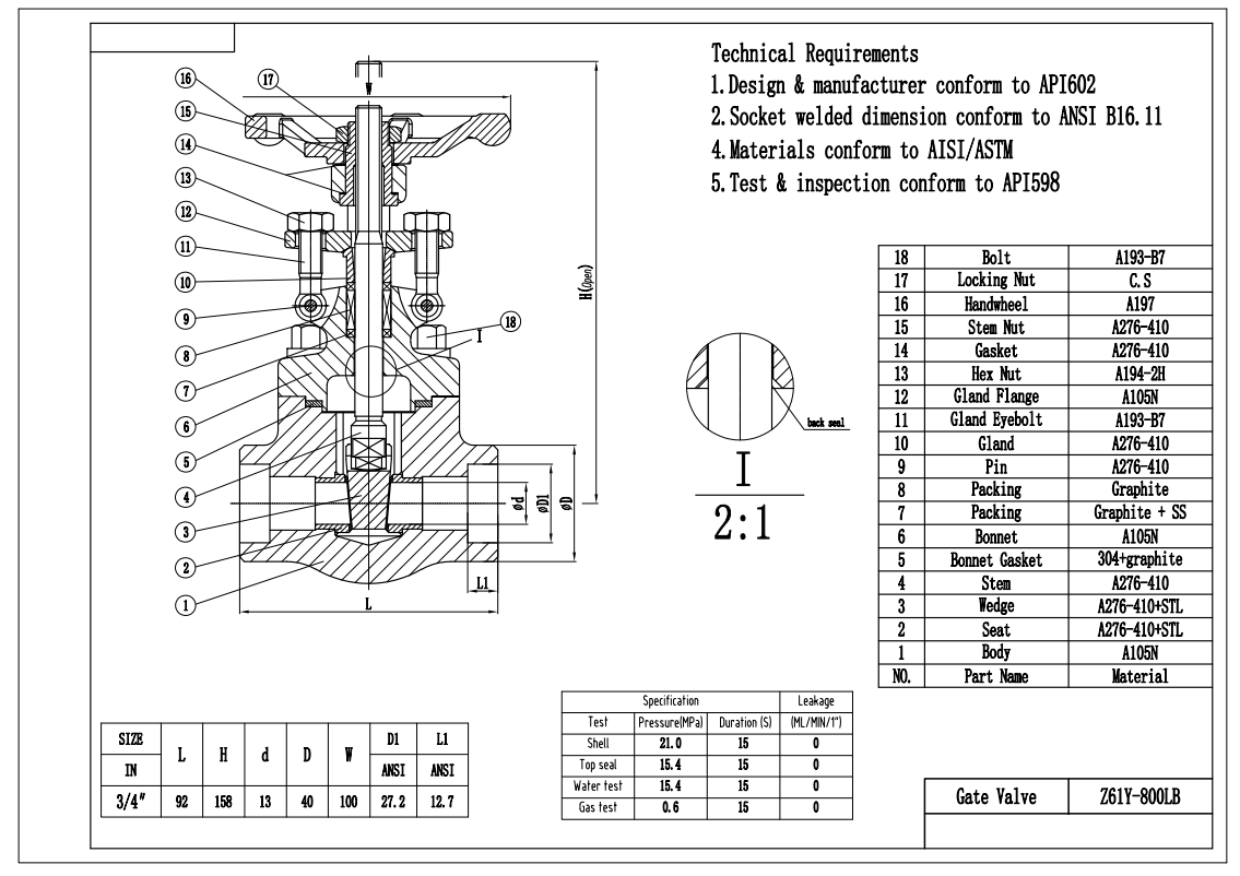 Forged Steel Gate Valve