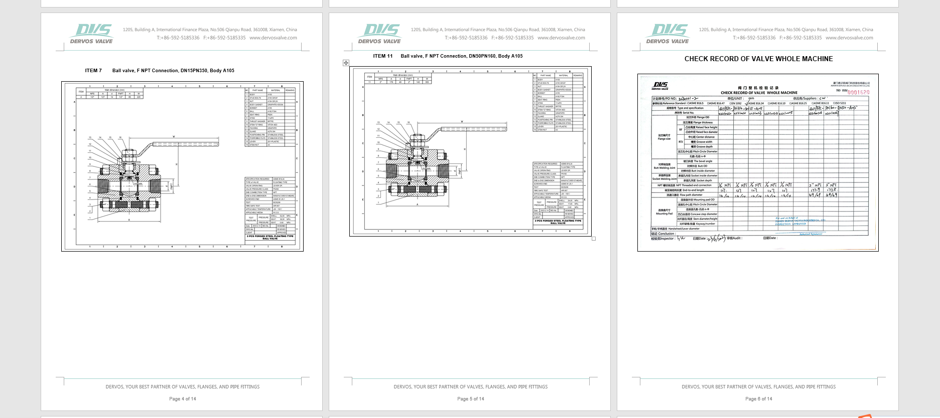 ASME B16.34, DN50 PN160 3 Pieces Floating Ball Valve, F NPT Connection, Lever, Body A105