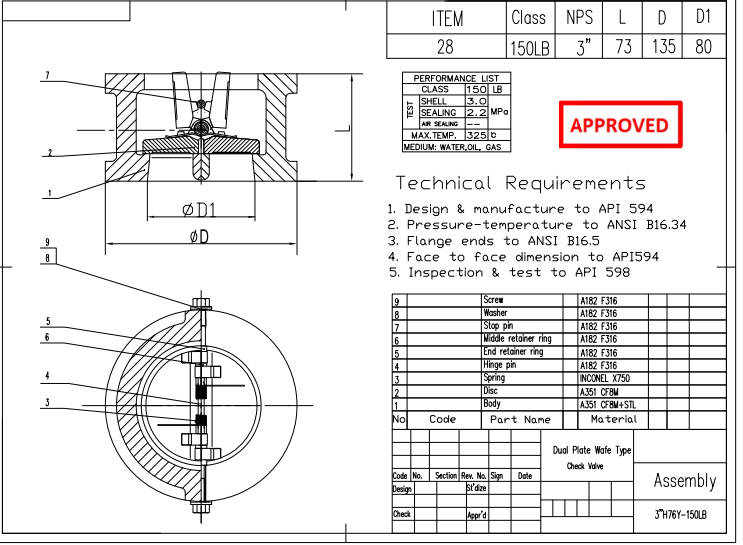 Dual Plate Wafer Type Check Valve Manufacturer