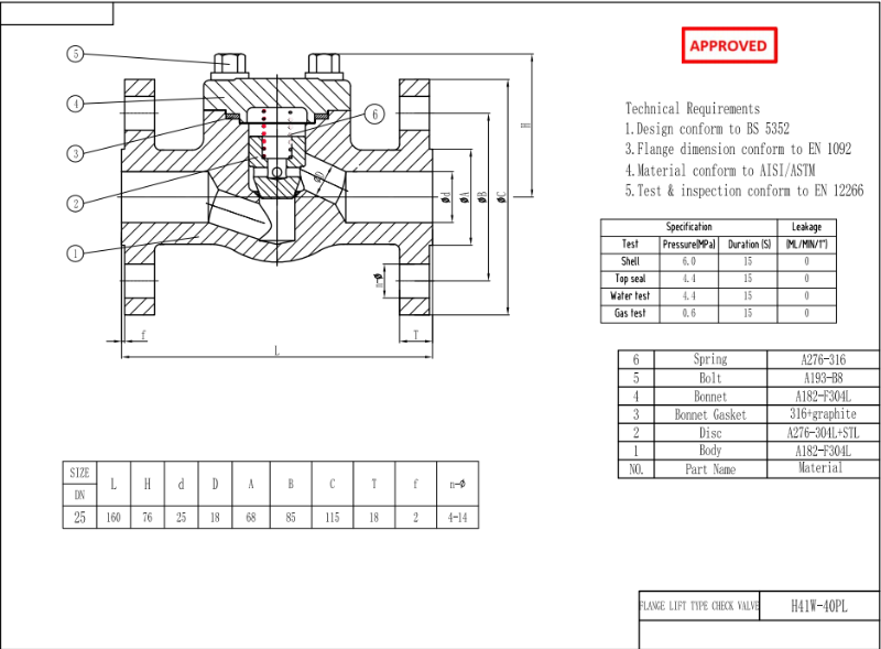 Flange Lift Check Valve