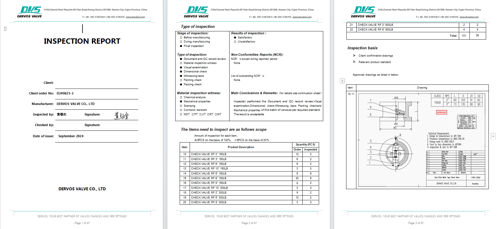 Wafer Type Check Valve