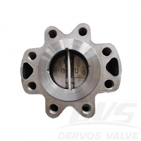 صمام فحص مزدوج اللوحة من نوع الرقاقة مقاس 10 بوصات ووزن 300 رطل، متوافق مع معايير WCB RF و API594