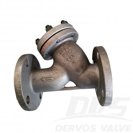 مصفاة من الفولاذ المصبوب على شكل حرف Y مقاس 2 بوصة ووزن 150 رطلاً، متوافقة مع معيار ASME B16.34
