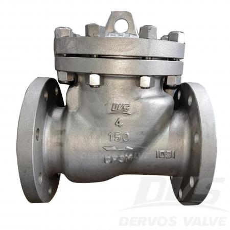 صمام فحص متأرجح من الفولاذ المقاوم للصدأ 4 بوصة 150 رطل CF3M RF API 6D
