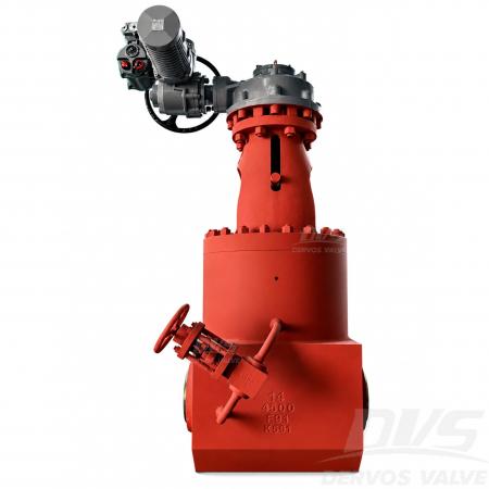14 inch Class 4500 F91 pressure seal gate valve with electric actuator
