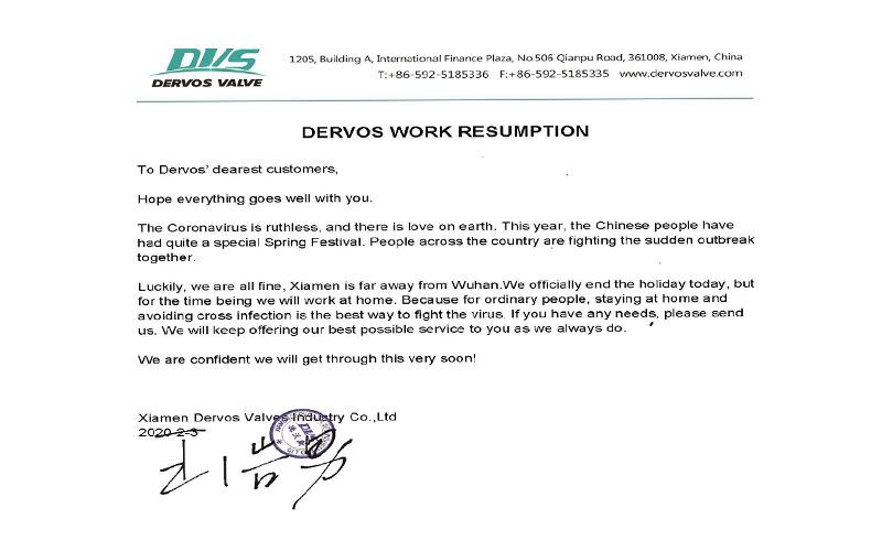 Dervos عاد إلى العمل رسميًا